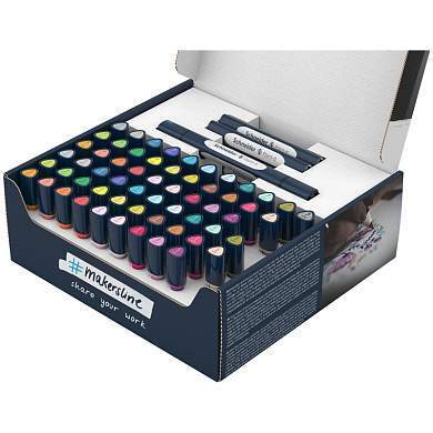 Набор двухсторонних маркеров-кистей Schneider "Twinmarker Paint-It" 72 предмета, на водной основе, кисть/пулевидный (арт. 348441)