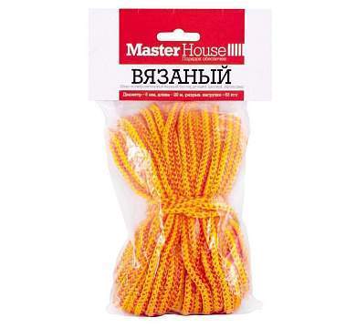 Шнур (Веревка) Пп Вязаный D=5Мм, 20М, Усиленный, Без Сердечника, Цветной, Арт.60388 Masterhouse (арт. 686374)