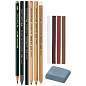 Набор художественных изделий Faber-Castell "Pitt Monochrome", 12 предметов, метал. коробка (арт. 285943)