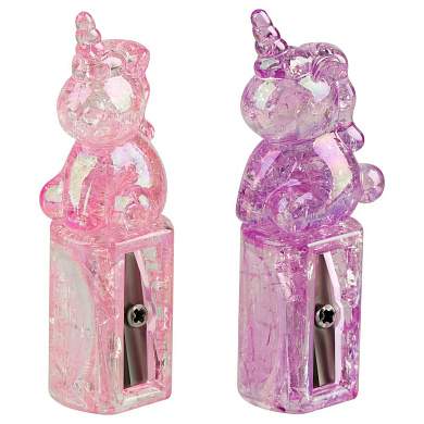 Точилка пластиковая MESHU "Cute unicorn", 1 отверстие, ассорти (арт. 362923)