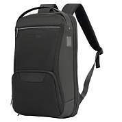 Рюкзак HEIKKI HIGH TECH (ХЕЙКИ) с отделением для ноутбука, USB-порт, черный, 46x30x10 см, 272588 (арт. 272588)