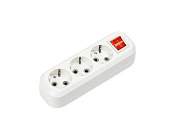ASD/InHome Колодка 3 роз. земля, выкл. 155x59x41 УЗВ-3-GRAND 5230 IP20 5284 (арт. 818261)