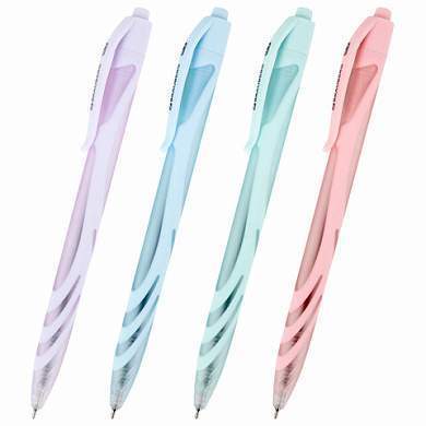 Ручка шариковая автоматическая BRAUBERG ULTRA COLOR PASTEL, soft-touch, СИНЯЯ, пишущий узел 0,7 мм, линия 0,35 мм, 144204 (арт. 144204)