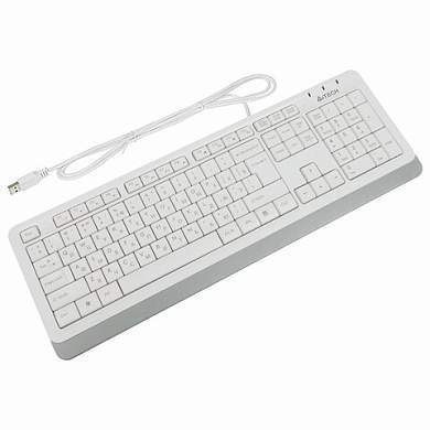 Клавиатура проводная A4TECH Fstyler FK10, USB, 104 кнопки, белая, 1147536 (арт. 513919)