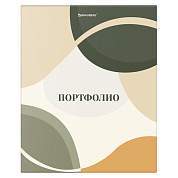 Папка-портфолио универсальная, 4 кольца, 20 файлов 10 вкладышей, 7БЦ матовая, BRAUBERG, 117555 (арт. 117555)