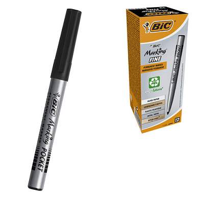Маркер перманентный BIC "Marking Fine ECOlutions", ЧЕРНЫЙ, круглый наконечник 1,1 мм, 8209022 (арт. 152755)