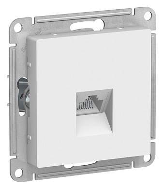 Schneider AtlasDesign мех. роз. компьют. СУ 1 мест. бел. Antibacterial (пл. осн., RJ-45) ATN000183 (арт. 662355)