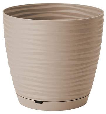 Горшок для цветов Saffron 9,1 л с поддоном (бежевый), 221610427/01 Homver (арт. 813869)