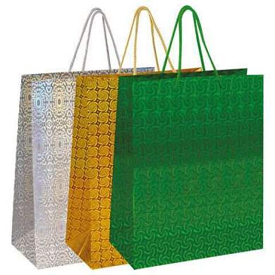 Пакет подарочный 45x33x13см (XL) НАБОР 3шт, голография, ассорти, ЗОЛОТАЯ СКАЗКА, 609737 (арт. 609737)