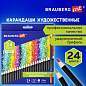 Карандаши художественные цветные BRAUBERG ART CLASSIC, 24 цвета, МЯГКИЙ грифель 3,3 мм, 181537 (арт. 181537)