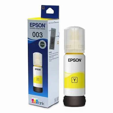 Чернила EPSON 003 (C13T00V498) для СНПЧ EPSON L3210/L3216/L3218, желтые, ОРИГИНАЛЬНЫЕ (арт. 364289)