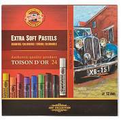 Пастель художественная Koh-I-Noor "Toison D`or Extra Soft 8554", 24 цвета, картон. упаковка (арт. 308721)