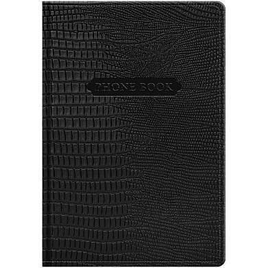 Телефонная книга А5, 80л., кожзам, BG "Reptile. Onyx", с вырубкой (арт. 373788)