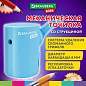 Точилка механическая BRAUBERG KIDS, для простых и цветных карандашей, корпус голубой, крепление к столу, 272005 (арт. 272005)