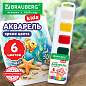 Краски акварельные BRAUBERG KIDS NEW, медовые, 6 цветов, квадратные кюветы, пластиковый пенал с европодвесом, 192794 (арт. 192794)