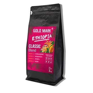 Кофе в зернах GOLD MARK "Classic Blend", арабика 100%, 1 кг, 624071 (арт. 624071)