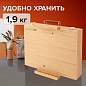 Этюдник-мольберт из бука настольный с ящиком, 38х28х55 см, холст до 45 см, BRAUBERG ART, 192250 (арт. 192250)