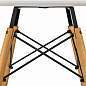 Стол обеденный BRABIX "Eames T-01", круглый, диаметр 80 см, опоры дерево, белый, 532633 (арт. 532633)