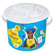 Краски пальчиковые JOVI "Super Bucket", 05 цветов по 35мл. + 20 трафаретов-раскрасок, пластиковое ведро (арт. 352373)