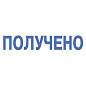 Штамп стандартный "ПОЛУЧЕНО", оттиск 38х14 мм, синий, TRODAT IDEAL 4911 DB-1.1, 161486 (арт. 237930)