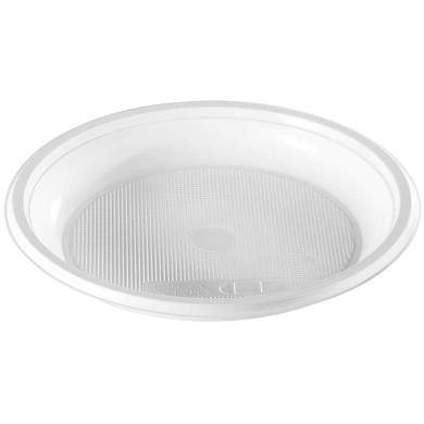 Тарелки одноразовые десертные OfficeClean, набор 100шт., ПС, белые, 16,5см (арт. 246539)