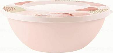 Миска (салатник) с крышкой 3л Pastel персиковая карамель PT107511591 Plast Team (арт. 872152)