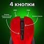 Мышь беспроводная с бесшумным кликом SONNEN V18, USB, 800/1200/1600 dpi, 4 кнопки, красная, 513516 (арт. 513516)