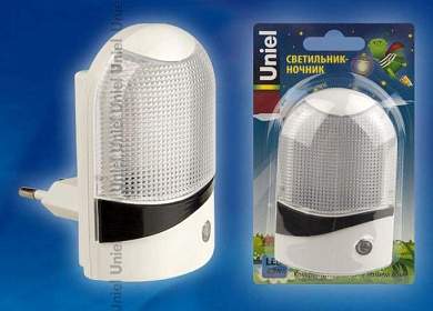 Uniel Dtl-310 Ночник 0.5W 4Led Селена/White 220V, Фотосенсор, Пластик, Bl (арт. 617410)