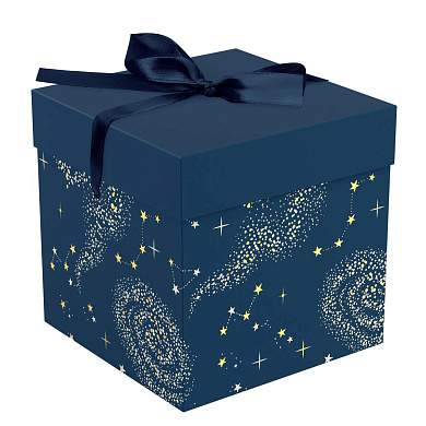 Коробка складная подарочная MESHU "Magic", (15*15*15см), с лентой, отд фольгой (арт. 372556)