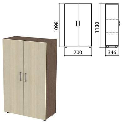 Шкаф закрытый "Канц", 700х350х1130 мм, цвет венге/дуб молочный (КОМПЛЕКТ) (арт. 980507)