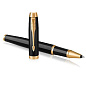 Ручка-роллер PARKER "IM Core Black Lacquer GT", черный глянцевый лак, позолота, черная, 1931659 (арт. 142532)