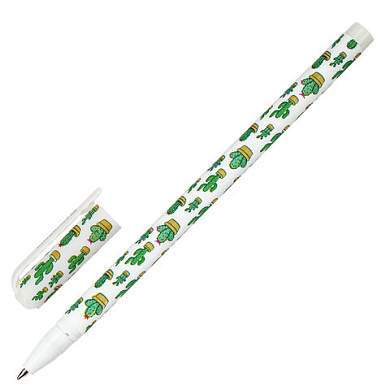 Ручка шариковая BRAUBERG SOFT TOUCH STICK "CACTUS", СИНЯЯ, мягкое покрытие, узел 0,7 мм, 143707 (арт. 143707)