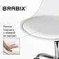 Кресло стул BRABIX "Eames MG-310 CH", хром, пластик белый, экокожа белая, 532923 (арт. 532923)