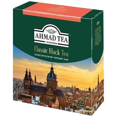 Чай Ahmad Tea "Классический", черный, 100 пакетиков по 2г (арт. 254986)