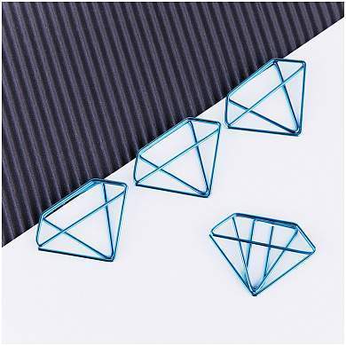 Скрепки фигурные 25мм, MESHU "Diamonds", 6шт., пакет с европодвесом (арт. 328217)