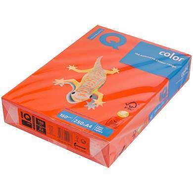 Бумага IQ "Color intensive" А4, 160г/м2, 250л. (кораллово-красный) (арт. 087130)