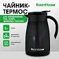 Чайник-термос 1 л, BOOMHOUSE (БумХаус) COFFEE BREAK, нержавеющая сталь SUS304, черный, ТЕРМОЧАЙНИК, 700328 (арт. 700328)