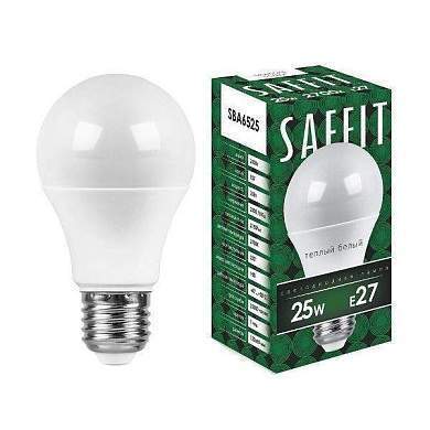 Saffit ЛОН А60 E27 25W(2150lm) 2700K 2K матовая 136x65  SBA6525 55087 (арт. 619336)