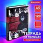 Тетрадь на кольцах А5 175х215 мм, 120 листов, твердый картон, клетка, BRAUBERG, "Anime Manga", 404715 (арт. 404715)
