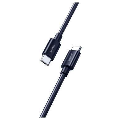 Кабель Smartbuy S73, Type-C - Type-C, 6A, 60 вт output, 1м, черный (арт. 376311)