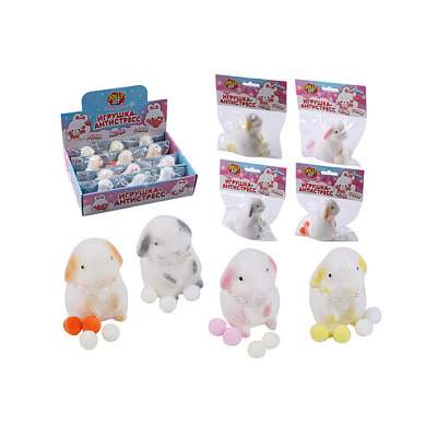 Игрушка-антистресс "ЗАИНЬКА", 8 см, ассорти 4 цвета, дисплей, JOLLY JOT (ДЖОЛЛИ ДЖОТ), 665800 (арт. 665800)