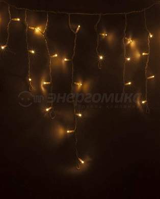 Гирлянда-бахрома ул. Айсикл 76LED тепл.белый 2,4*0,6м/24нит., бел.пвх соед.IP65 255-037-6 Neon Night (арт. 634278)