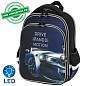 Ранец BRAUBERG QUADRO, 3 отделения, с брелоком, "Sport car", LED-ЛАМПОЧКИ, 37х28х18 см, 271359 (арт. 271359)