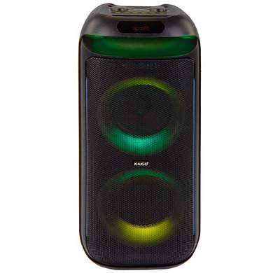 Колонка напольная KAIGO (КАЙГО) GE-P28A + микрофон и пульт В ПОДАРОК, 80 Вт, EQ, Bluetooth, USB, micro SD, AUX, LED, TWS, FM, 514227 (арт. 514227)