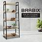 Стеллаж на металлокаркасе BRABIX "LOFT SH-003", 600х350х1500 мм, 5 полок, цвет дуб натуральный, 641236 (арт. 641236)