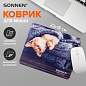 Коврик для мыши SONNEN "KITTEN", резина + ткань, 220х180х3 мм, 513313 (арт. 513313)