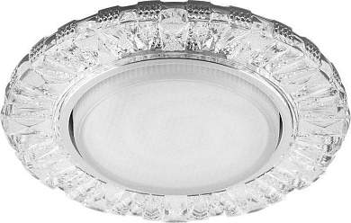 Feron светильник встр. со светодиодн. подсветкой 20LED*2835 SMD 4000K, 11W GX53, без лампы, прозра CD4023 29476 (арт. 620379)