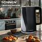 Чайник электрический с двойными стенками SONNEN KT-8718B, 1,7 л, 2200 Вт, графитовый, 454686 (арт. 454686)