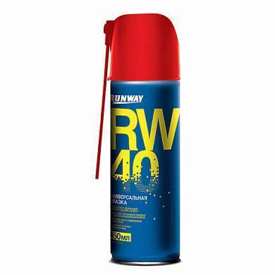 Смазка универсальная RW-40 (аналог WD-40) 450 мл, аэрозоль с распылителем, RUNWAY RW604, RW6045 (арт. 608432)