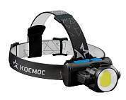 Космос фонарь налобный KOCH5WLi-On (лит.акк.3,7V1,2Ah) 1светодиодн. XPE 3W+COB 5W,240lm+300lm з/у micro USB (арт. 793496)